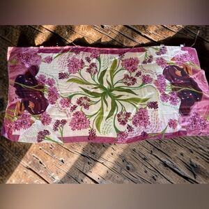 Christian Prayer Scarf Floral Scripture Shawl Pink Purple Faith Wrap 71x35 New